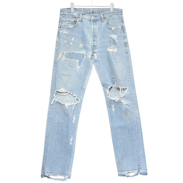 READYMADE 2022SS VINTAGE 501 RE JEANS ダメージ加工リメイクデニムパンツ RE-CO-BL-00-00-191 古着・中古-1枚目のアイテム画像