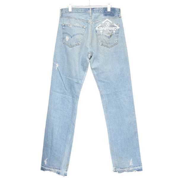 READYMADE 2022SS VINTAGE 501 RE JEANS ダメージ加工リメイクデニムパンツ RE-CO-BL-00-00-191 古着・中古-2枚目のアイテム画像