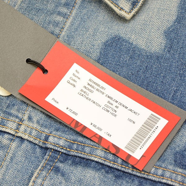 MASU 2025SS MASU BOYS EMBLEM DENIM JACKET デニムジャケット Gジャン ジージャン B25K6BL001 古着・中古-7枚目のアイテム画像