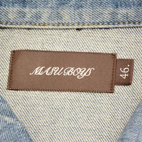 MASU 2025SS MASU BOYS EMBLEM DENIM JACKET デニムジャケット Gジャン ジージャン B25K6BL001 古着・中古-8枚目のアイテム画像