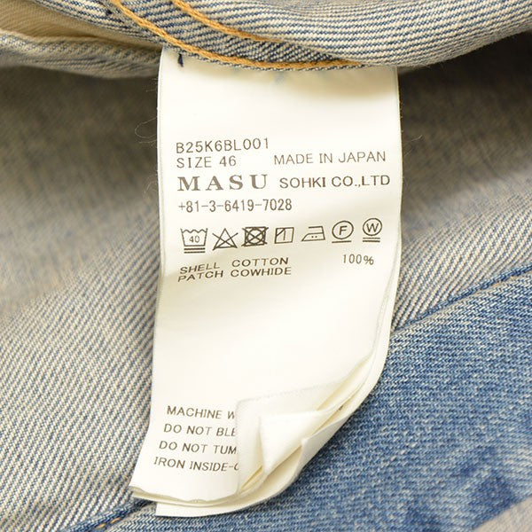 MASU 2025SS MASU BOYS EMBLEM DENIM JACKET デニムジャケット Gジャン ジージャン B25K6BL001 古着・中古-9枚目のアイテム画像