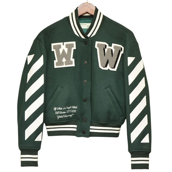 OFFWHITE Virsity Stadium Jacket ウールスタジャン ジャケット ブルゾン OWEA034E17645034 古着・中古-1枚目のアイテム画像