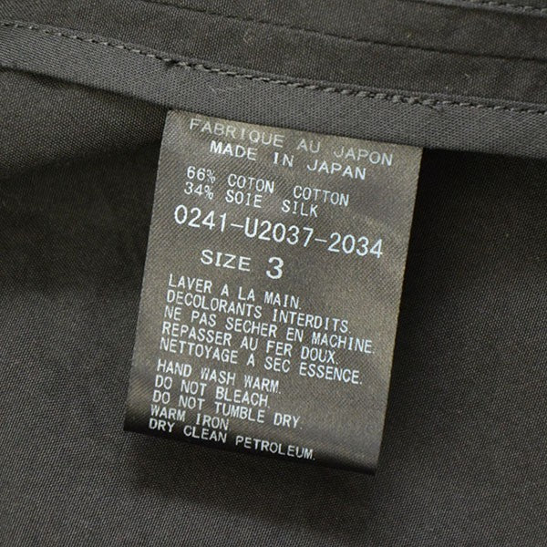 2024SS　Minimal jacket　コットンシルクジャケット　0241-U2037-2034