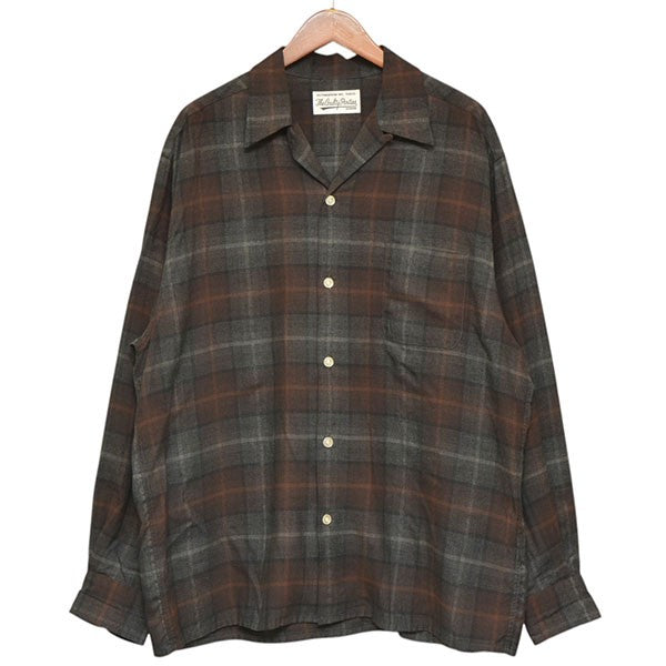 WACKO MARIA(ワコマリア) 2024AW OMBRE CHECK OPEN COLLAR SHIRT LS
