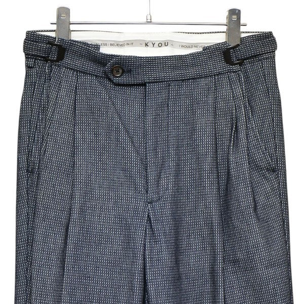 KYOU Dobby Denim Action Trousers スラックスパンツ KU5SSMPNT02 古着・中古-4枚目のアイテム画像