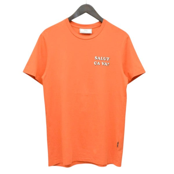 AMI Alexandre Mattiussi SALUT CA VA T SHIRT メッセージプリントＴシャツ E18J161．71 古着・中古-1枚目のアイテム画像