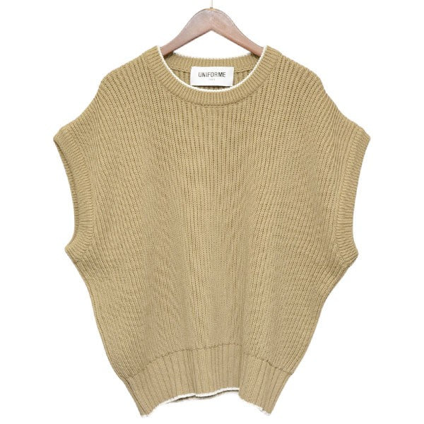 UNIFORME コットンニットベスト 96-02-31-02002 古着・中古-1枚目のアイテム画像