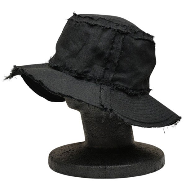 s’yte YOHJI YAMAMOTO Li C Washer Twill Cut Off Long Brim Hat カットオフハット UQ-H33-300 古着・中古-2枚目のアイテム画像