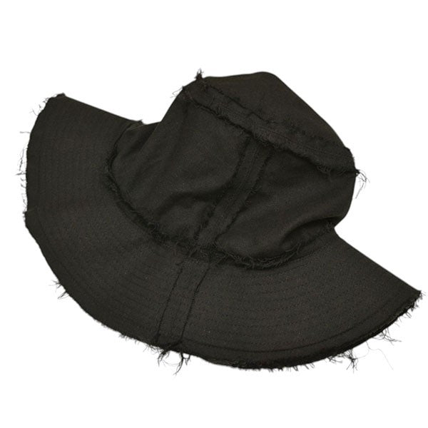 s’yte YOHJI YAMAMOTO Li C Washer Twill Cut Off Long Brim Hat カットオフハット UQ-H33-300 古着・中古-4枚目のアイテム画像