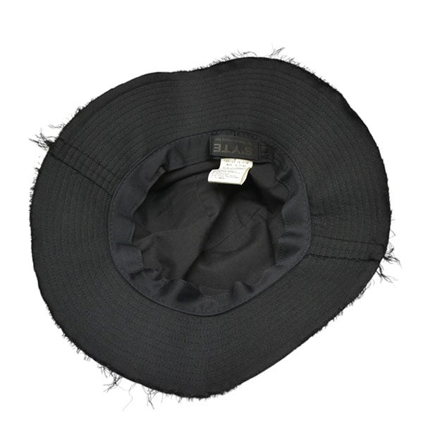 s’yte YOHJI YAMAMOTO Li C Washer Twill Cut Off Long Brim Hat カットオフハット UQ-H33-300 古着・中古-5枚目のアイテム画像