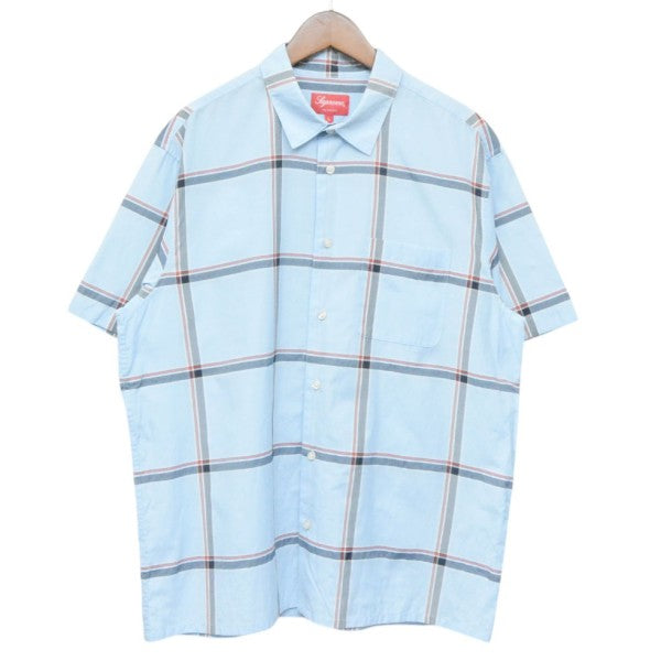 Supreme 2021SS Lightweight Plaid S S Shirt ライトウェイトプレイドショートスリーブストライプシャツ 古着・中古-1枚目のアイテム画像