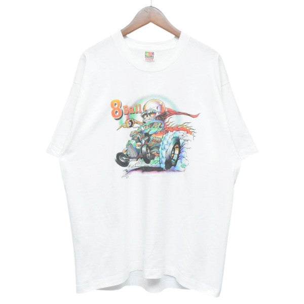 Stanley Mouse 1990s 8Ball スカルプリントTシャツ VINTAGE 古着・中古-1枚目のアイテム画像