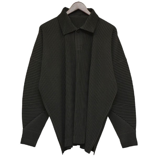 HOMME PLISSE ISSEY MIYAKE 2025AW プリーツ長袖ポロシャツ HP53JM082 古着・中古-1枚目のアイテム画像