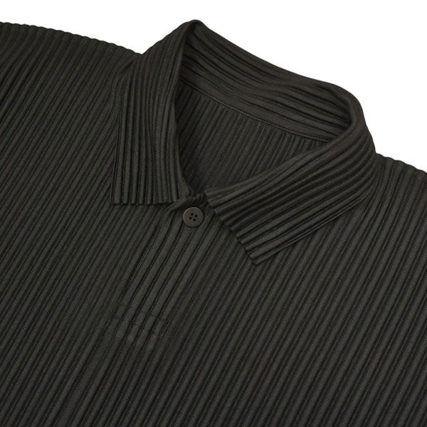 HOMME PLISSE ISSEY MIYAKE 2025AW プリーツ長袖ポロシャツ HP53JM082 古着・中古-3枚目のアイテム画像