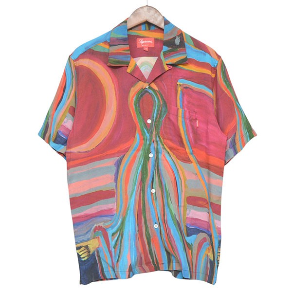 Supreme 2019SS Reaper Rayon SS Shirt 総柄レーヨンシャツ オープンカラーシャツ 開襟半袖シャツ 古着・中古-1枚目のアイテム画像