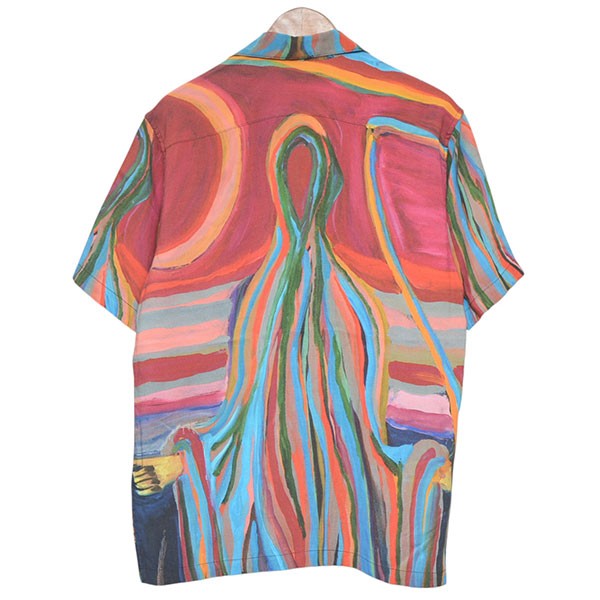 Supreme 2019SS Reaper Rayon SS Shirt 総柄レーヨンシャツ オープンカラーシャツ 開襟半袖シャツ 古着・中古-2枚目のアイテム画像