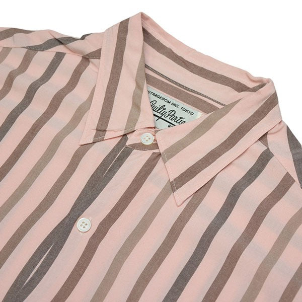 WACKO MARIA 2024SS STRIPED REGULAR COLLAR SHIRT ストライプ半袖シャツ 24SS-WMS-RC06 古着・中古-3枚目のアイテム画像