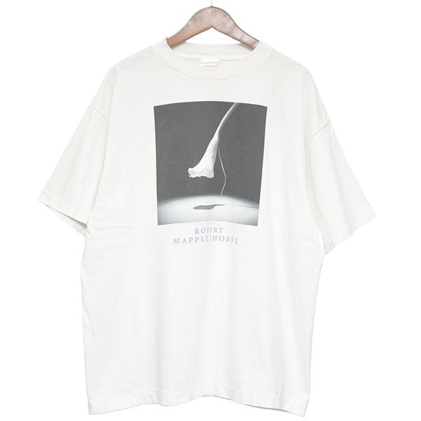 SAINT MICHAEL×Robert Mapplethorpe 2025SS MT SS TEE CALLA LILY USED加工プリントTシャツ SM-HR8-0000-C17 古着・中古-1枚目のアイテム画像
