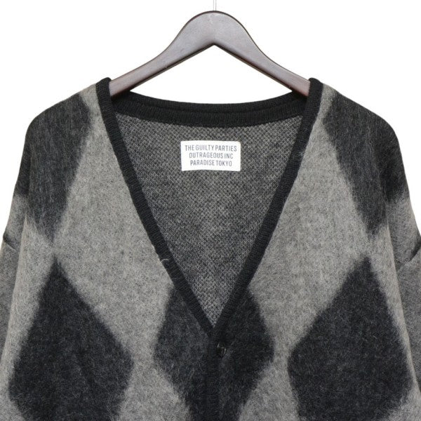 WACKO MARIA(ワコマリア) 2020AW DIAMOND MOHAIR CARDIGAN モヘア