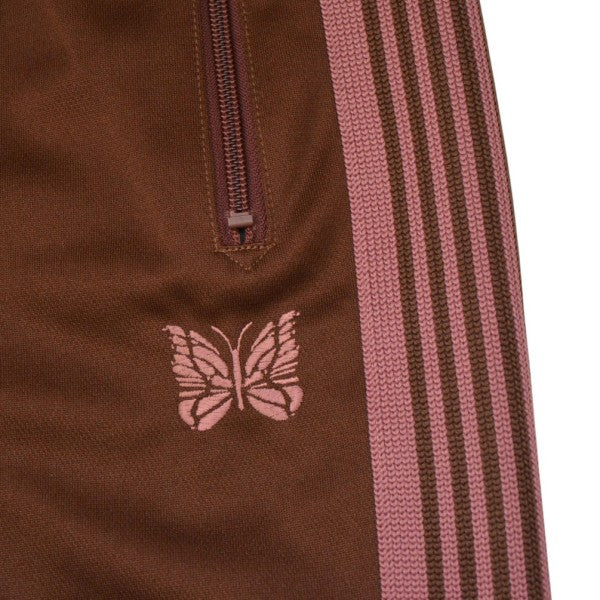 Needles 蝶刺繍 ジャージトラックパンツ XS 茶×ピンク needlesトラックパンツ ピンク ジャージ XS Needles 蝶刺繍 ジャージ