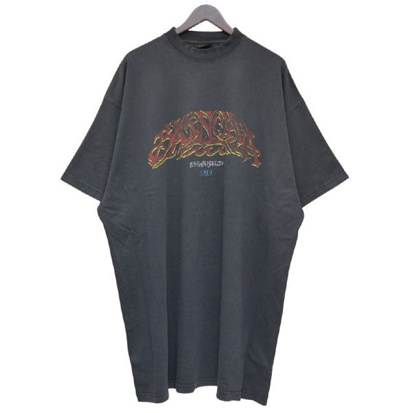 2023モデル　OFFSHOREヴィンテージ加工オーバーサイズプリントTシャツ　USED加工Tシャツ　739028 TPVM8