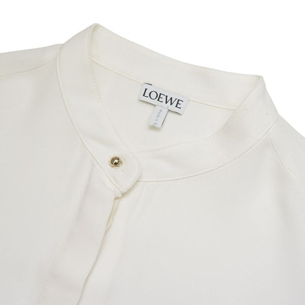 Embroidered Pleated-Sleeve Crepe Blouse　袖フリンジシャツ　S2109020AP