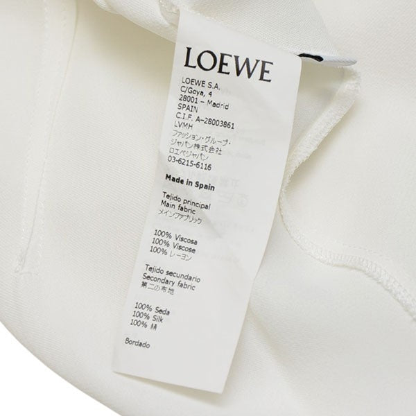 Embroidered Pleated-Sleeve Crepe Blouse　袖フリンジシャツ　S2109020AP