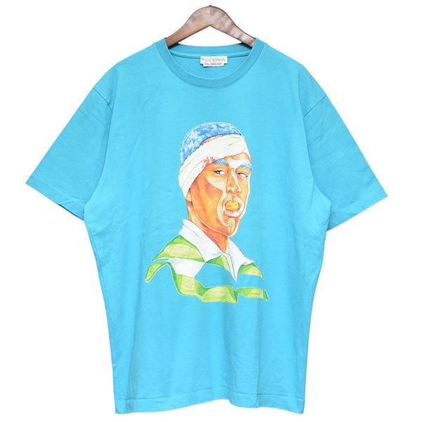 J．W．ANDERSON OVERSIZED PRINTED RUGBY FACE TEE ラグビーフェイスオーバーサイズTシャツ JT0069PG0459800 古着・中古-1枚目のアイテム画像