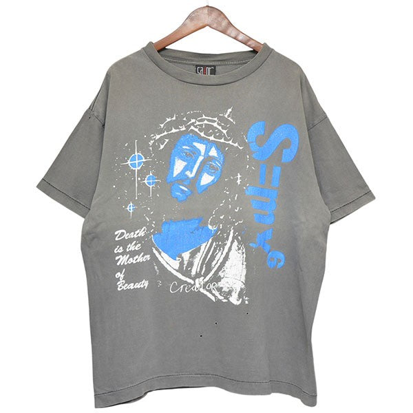 SAINT MICHAEL 2023SS SS TEE DEATH IS MTHR USED加工Tシャツ SM-S23-0000-011 古着・中古-1枚目のアイテム画像