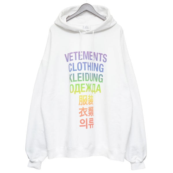 VETEMENTS(ヴェトモン) Translation Hoodie プリントプルオーバー