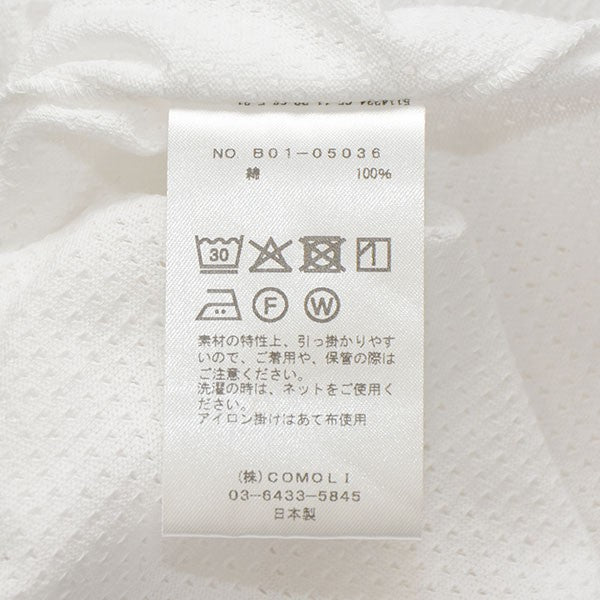 COMOLI 2025SS コットンメッシュ半袖Tシャツ B01-05036 古着・中古-7枚目のアイテム画像