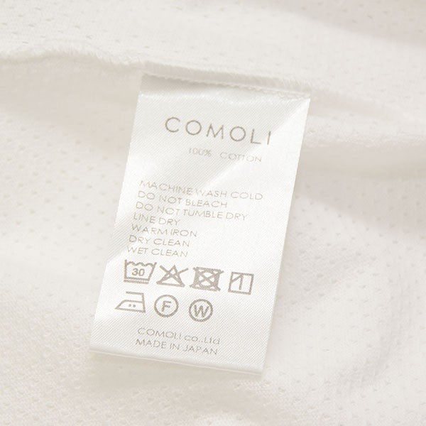 COMOLI 2025SS コットンメッシュ半袖Tシャツ B01-05036 古着・中古-7枚目のアイテム画像