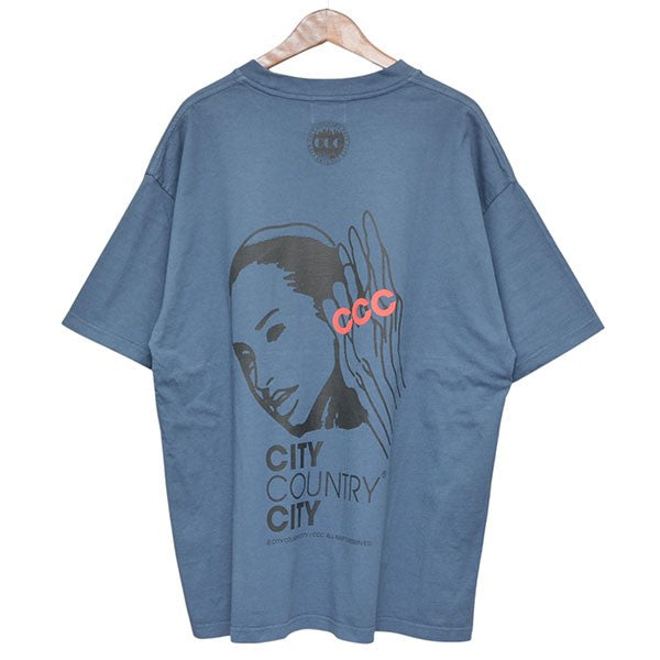 中古CITY COUNTRY CITYCotton T-shirt CCC Records CITY COUNTRY CITY