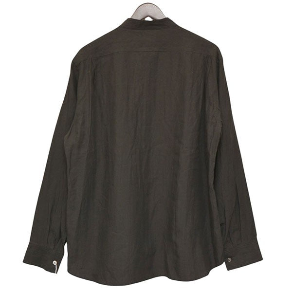 2024SS　No collar standard shirt　ノーカラーリネンシャツ　0241-U601D-1030