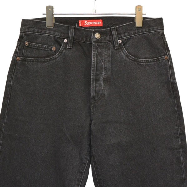 Supreme Regular Jean スター刺繍ブラックデニムパンツ 古着・中古-3枚目のアイテム画像