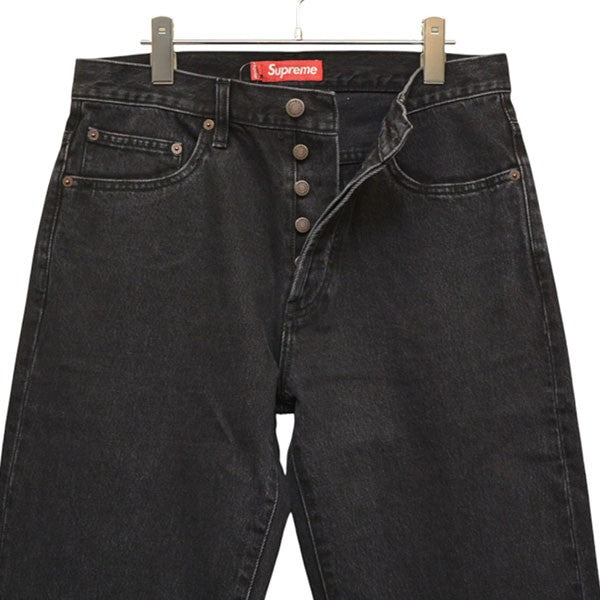 Supreme Regular Jean スター刺繍ブラックデニムパンツ 古着・中古-4枚目のアイテム画像