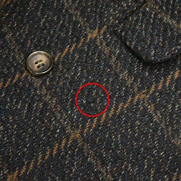 COMME des GARCONS HOMME 1981-1983AW デカオム ウールチェックダブルジャケット HJ-05018 古着・中古-6枚目のアイテム画像