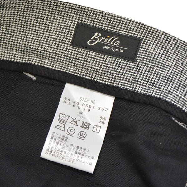 Brilla per il gusto 2025SS ハウンドトゥースイージーパンツ 千鳥格子柄パンツ 24-23-0991-262 古着・中古-8枚目のアイテム画像