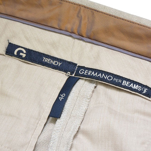GERMANO×BEAMS F 2022SS 別注 リネン2プリーツグルカパンツ 21-23-0983-081 古着・中古-7枚目のアイテム画像