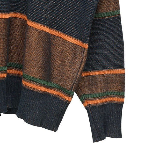 COGNOMEN THREE-TONE KNIT PULLOVER スリートーンクルーネックコットンリネンニット セーター RE-KN-U01 古着・中古-4枚目のアイテム画像