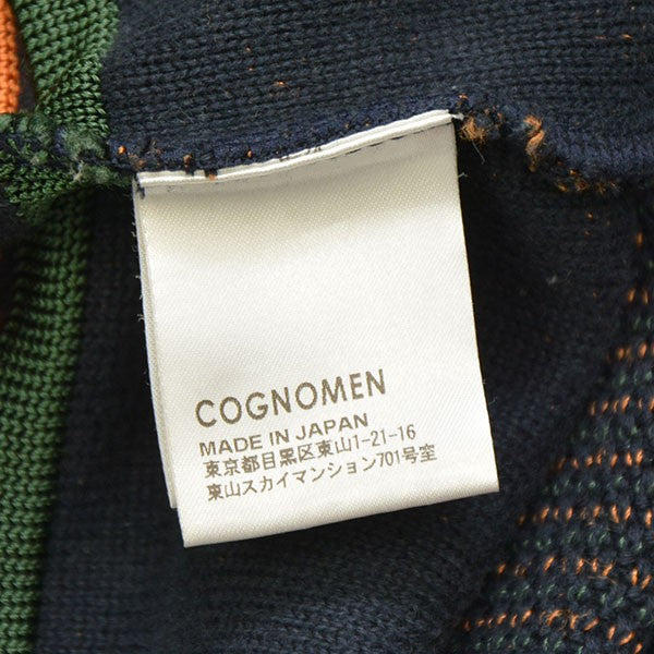COGNOMEN THREE-TONE KNIT PULLOVER スリートーンクルーネックコットンリネンニット セーター RE-KN-U01 古着・中古-6枚目のアイテム画像