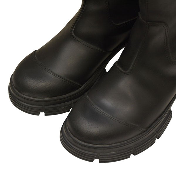 Ganni(ガニー) リサイクルラバーロングブーツ ブラック サイズ 38