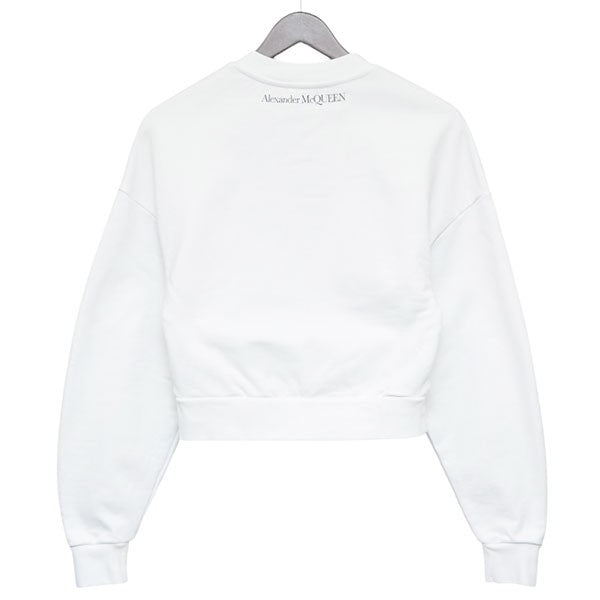 ALEXANDER McQUEEN Cropped sweatshirt クロップドプリントスウェット ショート丈トレーナー 735221 古着・中古-2枚目のアイテム画像