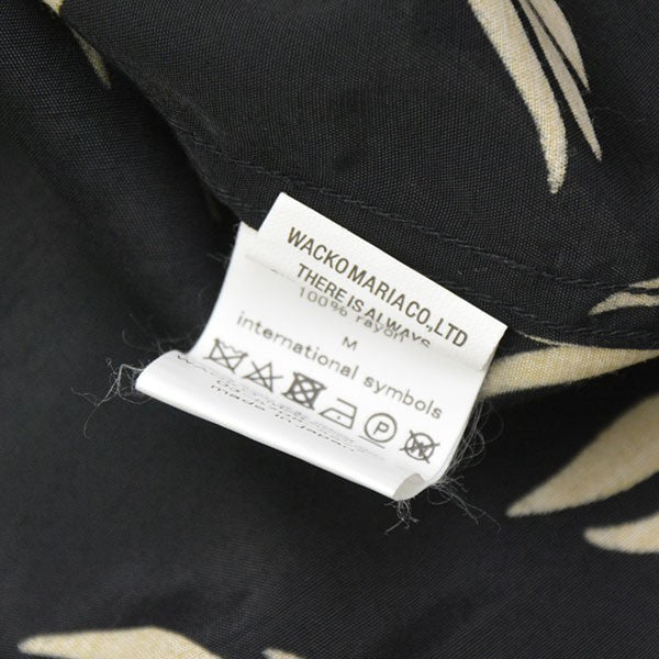 WACKO MARIA×MINEDENIM ALOHA SHIRT アロハシャツ ブラック×ベージュ