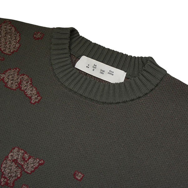 BAL(バル) 2025AW ACQUARD COTTON CREWNECK SWEATER クルーネック