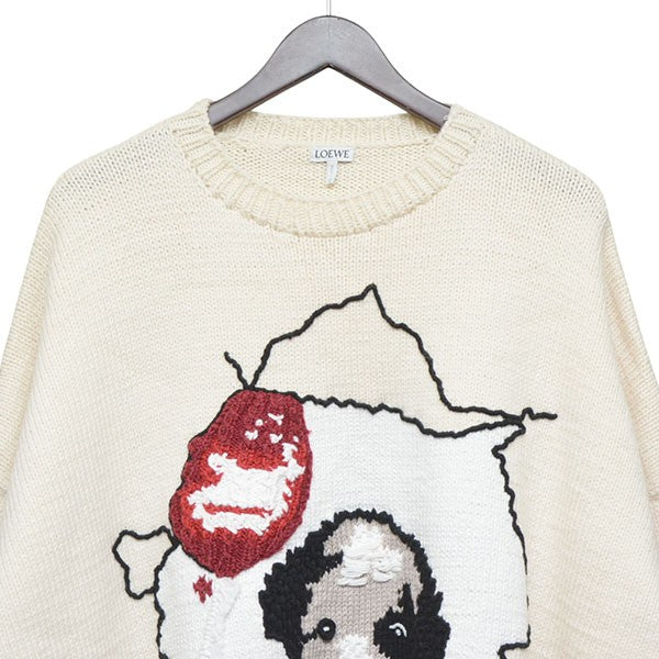 LOEWE 2021AW パピーインターシャセーター クルーネックニット H526Y14K81 古着・中古-3枚目のアイテム画像