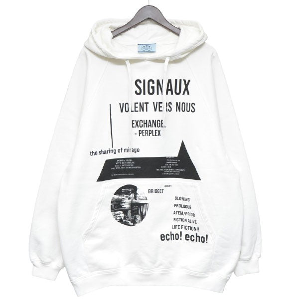 PRADA(プラダ) 2021SS グラフィックプリント オーバーサイズ フーディ