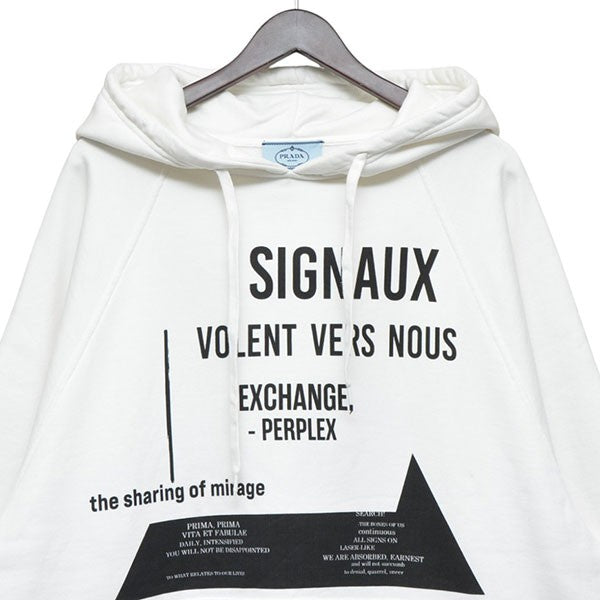 PRADA 2021SS グラフィックプリント オーバーサイズ フーディ プルオーバーパーカー スウェット 134628 S211 1YQR 古着・中古-3枚目のアイテム画像