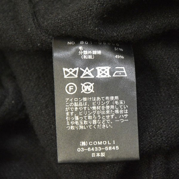 COMOLI 2025SS ウール和紙 ジップショートジャケット B01-06006 古着・中古-7枚目のアイテム画像