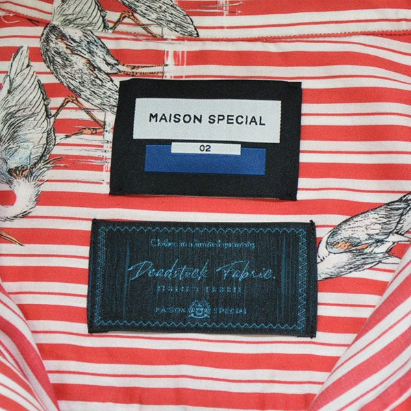 2025AW　【Italian Dead Stock Fabric】Prime-Over Regular Collar Shirt　ストライプシャツ　11252311201